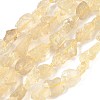Raw Rough Natural Lemon Quartz(Heated) Beads Strands G-M453-D05-2