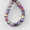 Electroplate Glass Beads Strands LS-EGLA-R030-6x6mm-09-2