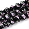 Handmade Luminous Lampwork Beads Strands LAMP-N037-01A-1