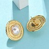 201 Stainless Steel Stud Earrings EJEW-D354-08G-01-3