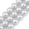 Electroplated Glass Pearl Graduated Beads Strands BSHE-C011-03C-2
