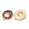 Printed Alloy Enamel Connector Charms AL-CBA2638-02B-2