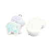 Flocking Opaque Resin Pendants RESI-P053-03D-P-2
