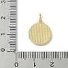 Brass Pave Natural Shell Flat Round with Letter Charms KK-Z115-13G-J-3