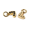 Brass Micro Pave Cubic Zirconia Charms ZIRC-F111-08G-01-2