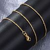 Brass Twisted Cardano Chains  Necklaces for Women NJEW-D302-60G-4