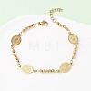Religion 304 Stainless Steel Link Bracelets BJEW-F524-04A-G-1