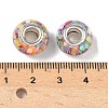 Transparent Resin Rondelle European Beads RESI-S023-20-3
