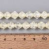 Transparent Crackle Glass Beads Strands GLAA-Q115-04A-10-4