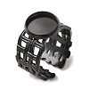 Woven Bezel 304 Stainless Steel Cuff Ring Components SA-CBAD8FA-01EB-02-1