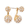 SHEGRACE Vogue Style 18K Gold Plated Brass Front and Back Stud Earrings JE83A-2