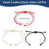 30Pcs 3 Colors Braided Waxed Polyester Cord AJEW-DR0001-32-2