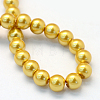 Baking Painted Pearlized Glass Pearl Round Bead Strands HY-Q003-6mm-31-4