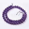 Natural Amethyst Bead Strands G-J376-20-8mm-2