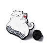 Cat with Word Treat Youself & Red Wine Enamel Pins JEWB-Q015-01B-3