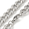 Non-Tarnish 201 Stainless Steel Cuban Link Chain Necklaces for Women and Men NJEW-F322-03P-02-1