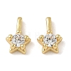 Brass Pave Clear Cubic Zirconia Charms CU-CBA9FFD-11G-05-1