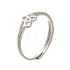 Brass Adjustable Rings for Women RJEW-R005-05P-5