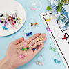 48Pcs 24 Colors Brass Wine Glass Charms AJEW-GO00002-4