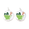 Brass Enamel Pendants KK-B167-14P-1