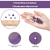 Frosted Natural Amethyst Round Bead Strands G-AR0002-06-2