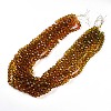 Baking Paint Transparent Glass Beads Strands DGLA-A035-T10mm-A05-1