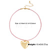 Brass Heart Pendant Twisted Nylon Cord Necklaces for Women WG15220-01-2