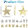 16Pcs 2 Colors 8 Styles Alloy Crystal Rhinestone Pendants FIND-YW0012-53-3