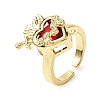 Glass Cuff Open Rings RJEW-P178-01A-G-4