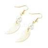 Natural White Shell Dangle Earrings EJEW-JE07204-4