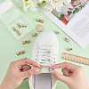 4 Pairs Zinc Alloy & Rhinestone Snap Lock Clasps FIND-FG0005-54G-3