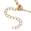 Natural Rose Quartz Heart Pendant 304 Stainless Steel Cable Chain Necklaces for Women NJEW-JN05796-02-5