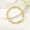 6MM Brass Cable Chain Bracelets with S Clasps BJEW-JB14255-1