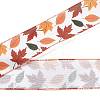 5 Yards Thanksgiving Day Printed Polyester Wired Ribbon OCOR-K009-01B-1