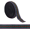 5 Yards Ethnic Style Embroidery Flat Polyester Elastic Rubber Cord/Band OCOR-BC0005-15B-1