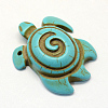 Synthetic Turquoise Pendants X-TURQ-S283-22-2