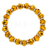 Electroplated Glass Beads Stretch Bracelets PW-WGDFEAE-03-1