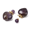 Natural Amethyst Pendants G-H252-C03-01-2