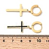 Cross 304 Stainless Steel Polymer Clay Rhinestones Hoop Earrings EJEW-G453-11G-01-5
