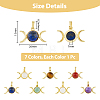 7Pcs 7 Styles Natural Mixed Gemstone Pendants G-DC0001-28-2