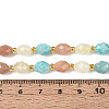 Natural Lemon Quartz & Flower Amazonite & Sunstone Beads Strands G-N358-04A-08-5