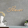 Word Forever Laser Cut Unfinished Basswood Wall Decoration WOOD-WH0113-099-7