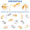 Unicraftale 60Pcs 2 Colors 304 Stainless Steel Clip-on Earring Findings STAS-UN0055-91-5