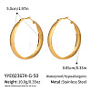 304 Stainless Steel Hoop Earrings UF4062-3-1