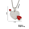 Alloy Crystal Rhinestone Heart Cupid Arrow Pendant Necklaces for Fashionable Couples HK4761-2-1