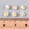 Transparent Spray Painted Glass Beads LS-EGLA-N018-4mm-09-4