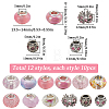 120Pcs 12 Styles Resin European Beads FIND-SC0010-24A-2