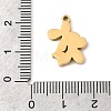 304 Stainless Steel Pendants STAS-K297-02F-G-3