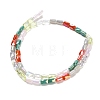Electroplate Glass Beads Strands EGLA-P068-01A-08-3