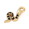 Brass Micro Pave Cubic Zirconia Charms KK-G526-04G-2